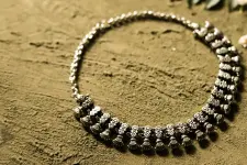 धरा ✽ Antique Finish White Metal ✽ Necklace { 46 }